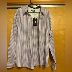 Men's Blue and Red Rank 45 Checkered Shirt